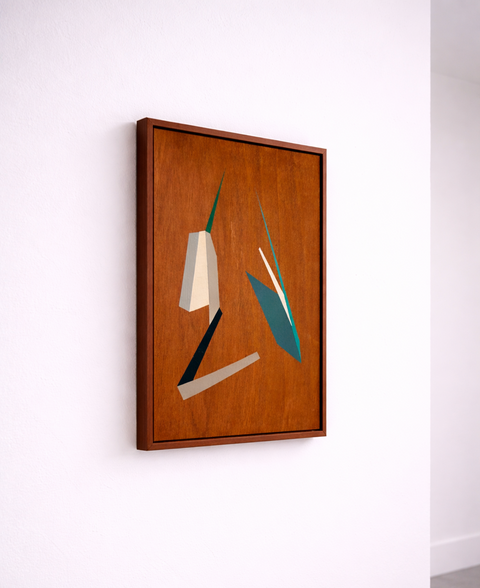 Framed Geometric Wood Art - Untitled 1