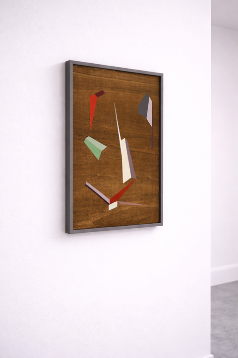 Framed Geometric Wood Art - Untitled 2
