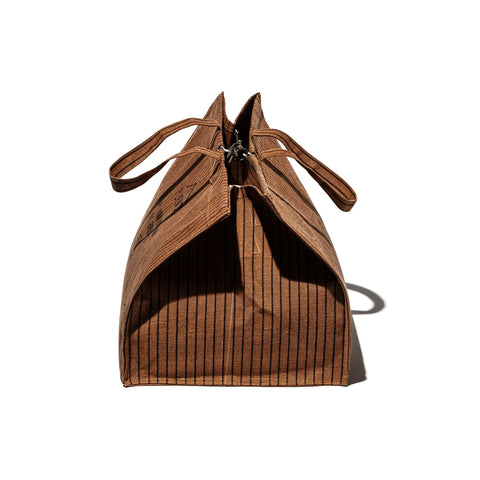 Brown Cotton Wide Bag