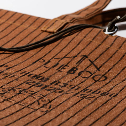 Brown Cotton Wide Bag