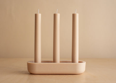 Taper to Pillar - Triple - Reusable decorative candle