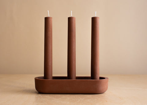Taper to Pillar - Triple - Reusable decorative candle