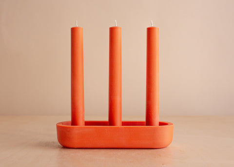 Taper to Pillar - Triple - Reusable decorative candle