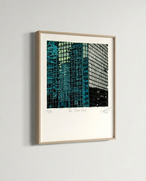 The Window - Linocut Print (Framed)