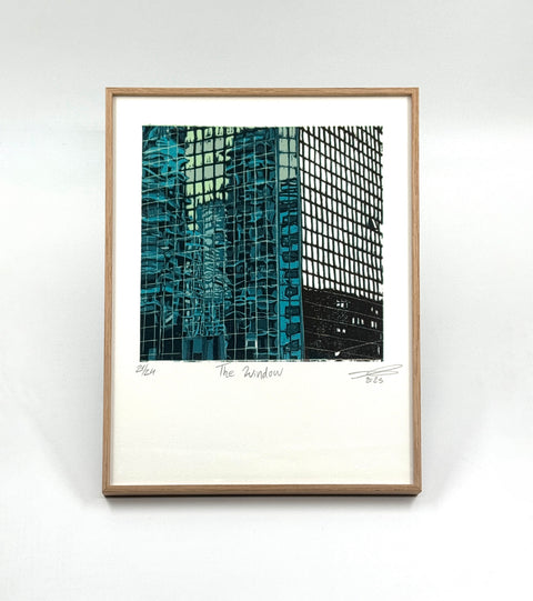 The Window - Linocut Print (Framed)
