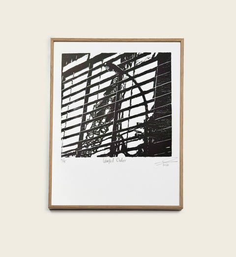 Warped Order - Woodcut Print - Unframed