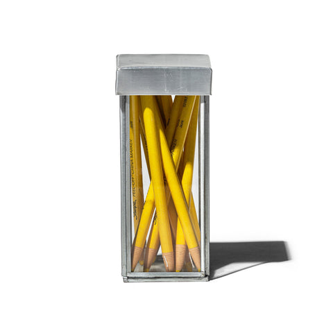 Glass Box with Recycle Steel Lid / Pen Stand