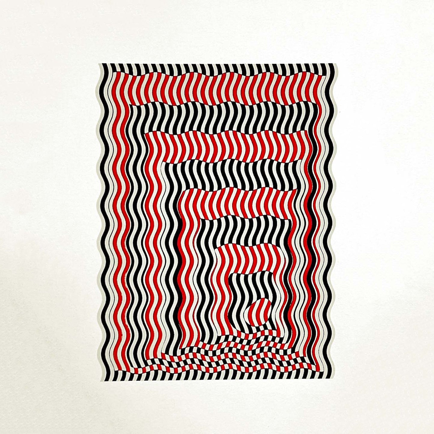 Composition in Red, Black and White