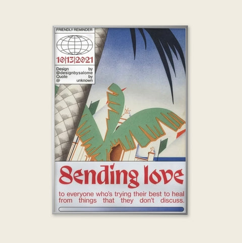 Sending Love A1 - Framed