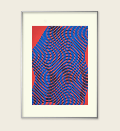 Torso in Red and Blue - Screen Print